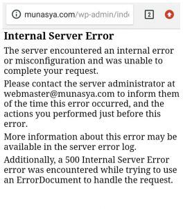 Server eror