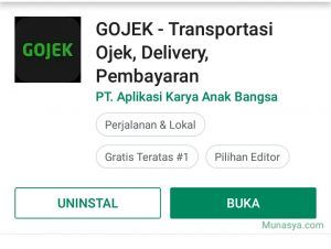 Menggunakan Transportasi online Gojek